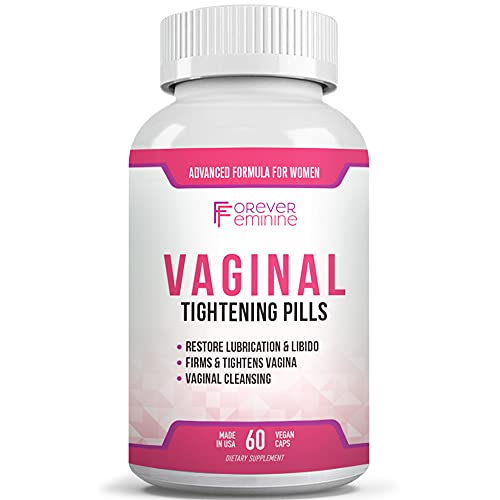 Premium Vaginal Tightening Products - Forever Feminine Vagina Tightening for Women - Tighten and Cleanse Vagina While Increasing Lubrication - Will Not Cause Weight Gain - Vaginal Tightening Pills