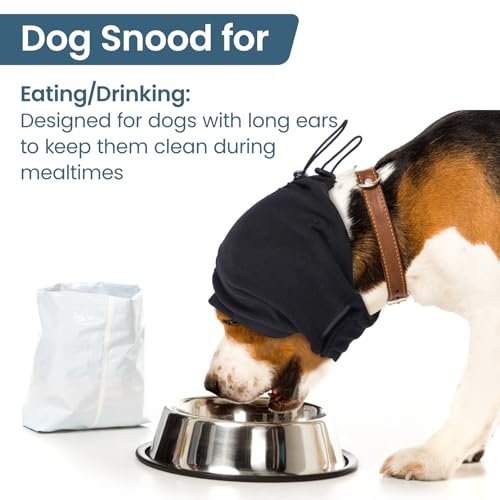 Image of Nanaki Calming Hoodie for Fireworks &Storms -No Shake Ear Wrap Dog Hematoma | Adjustable Calming Ear Covers Anxiety Relief, Soft Ear Protection for Noise Bath Grooming,Ear Muffs for Eating,Car Rides
