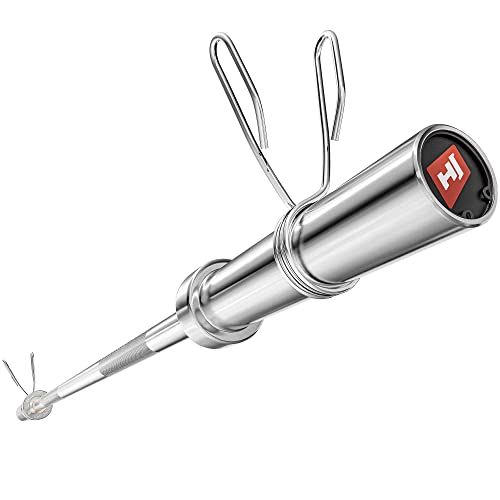 Hop-Sport Olympia Langhantelstange 165 cm (50 mm) mit Federverschlüssen,...