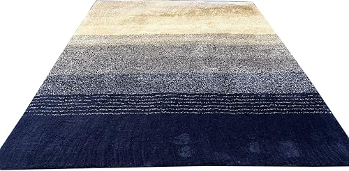 Image of F & B Rugs Luxurious Luck high Density Thick & Soft Shaggy Carpet Microfiber 2 Inch Pile Height Modern 4x6 feet 120 x 180 cm