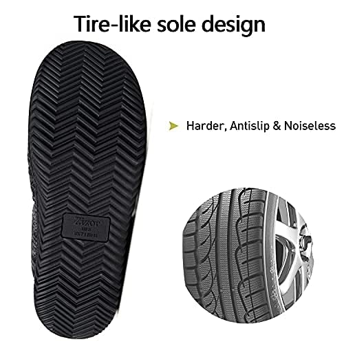 Zizor Men's Comfy Caterpillar Slippers With Memory Foam, Black, 11 Us #TOP2