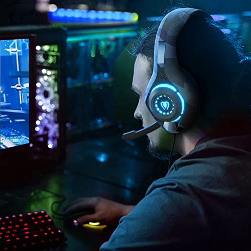 Gaming Headset voor PS4 PS5 PC Xbox One, PS4 Headset met Microfoon 3D Surround Sound Hoofdtelefoon Ruisonderdrukking LED Lichten - Afbeelding 8