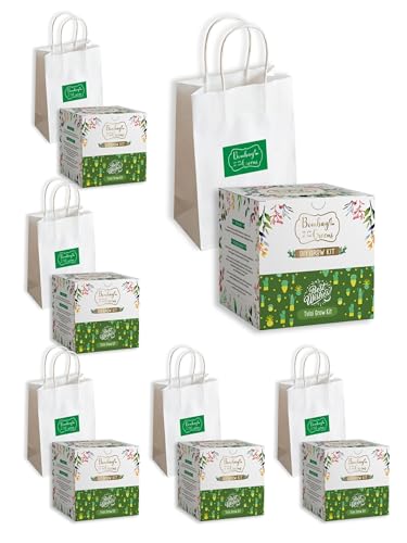 Image of Tulsi Gardening Kit | Pack of 6 DIY Grow Kit and 6 Gifts Bags for Home Garden | Combo for Gardening | Grow Your Own - Birthday Return Gifts for Plant Lovers