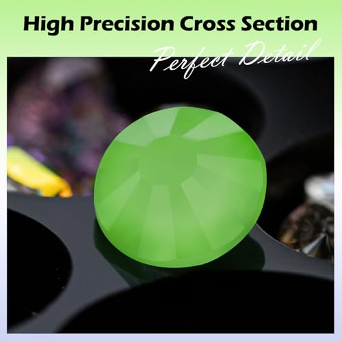 Image of Mocha Lt.Green Flatback Rhinestones, Glass Rhinestones for Nail Art and Craft, Glue Fix, Loose Crystal Gemstones(Mocha Lt.Green, SS12, 1440pcs, 2.9-3.0mm)