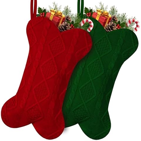 GOYOSWA Dog Christmas Stockings Cover
