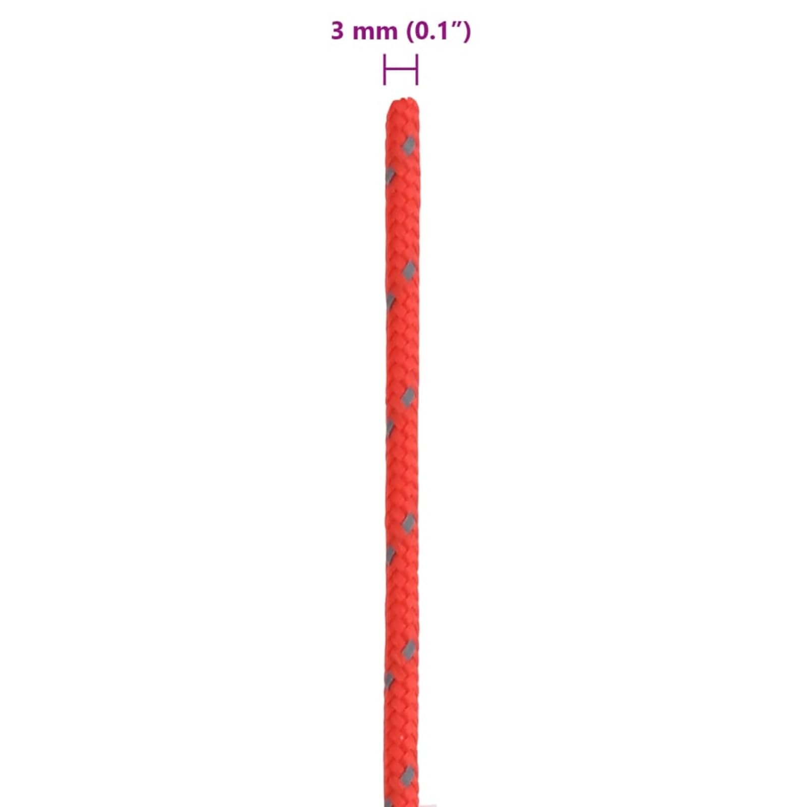 Gecheer Corda per Tende Riflettente, Resistente e Flessibile, 50 m x 3 mm, in Polipropilene con tenditori in Alluminio, per Campeggio, Escursionismo e Uso all'aperto