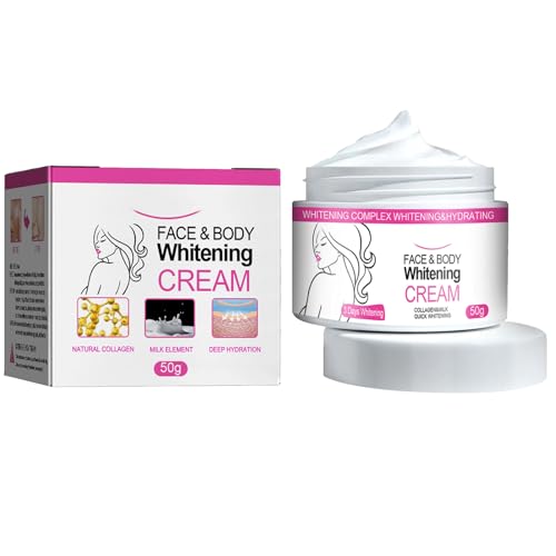 Crema Blanqueadora De Piel Oscura,Crema Blanqueadora,Aclarar Las Manchas Corporales,Blanquea,Nutre,Restaura La Piel,50G