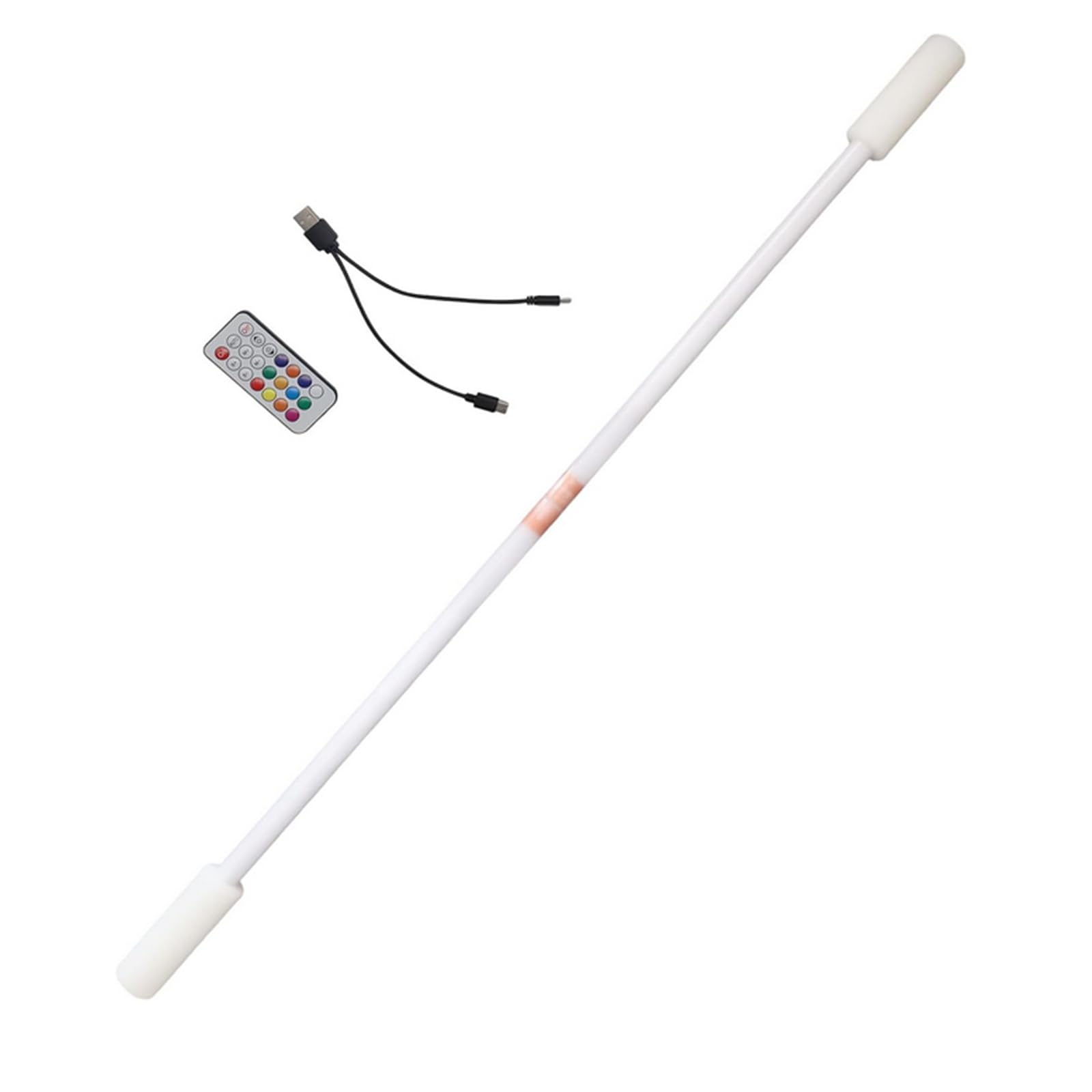 Poi LED Staff, longitud 47.51 pulgadas, impresionante luz – Glow Staff Spinning Fun con control remoto, ideal tanto para principiantes como para artistas profesionales