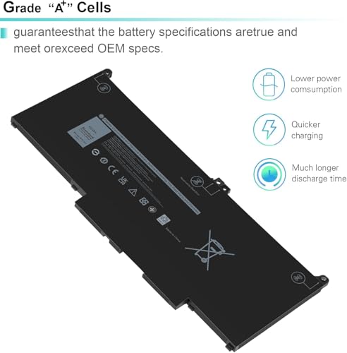 Image of MXV9V Battery for Dell Latitude 5300 5310 7300 7400 E5300 E5310 E7300 E7400 Series, Latitude 5300 5310 2-in-1,for dell inspiron 7300 /7306 2-in-1 Black Series P96G P97G P99G P100G 5VC2M 829MX (MXV9V)