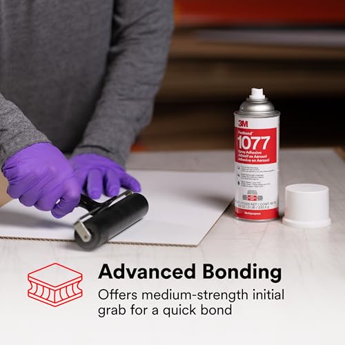 Image of 3M Fastbond Water-Base Multipurpose Adhesive 1077, Low VOC, Net Wt 8.2 oz | Neutral, 1 Can, Bonds Cardboard, Cork, Fiberglass Insulation, Wood