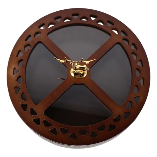 NUOLUX 乾果トレイ 割仕切り付き 蓋付き 竹製ナッツ収納容器 フルーツ盛り合わせ皿 おもてなし用菓子入れ