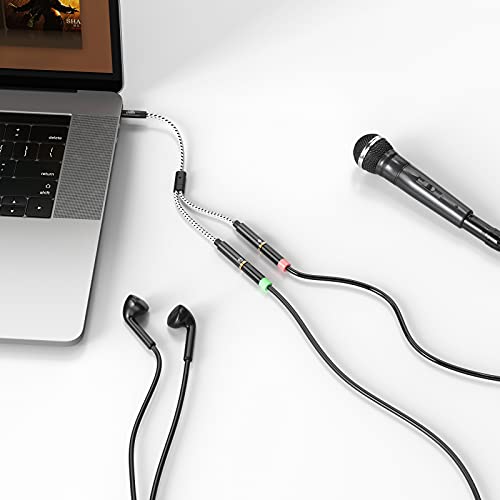 CableCreation Y Splitter Audio 3.5mm 0.2 m miniatura 4