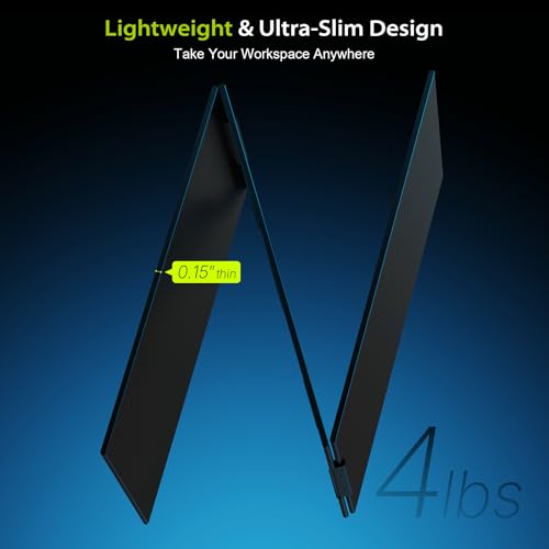 Image of QQH Laptop Screen Extender, 15.6 inch 1080P Triple Portable Monitor Extender with Ultra-Slim Full HD IPS Display, USB-C Plug and Play Travel Dual Monitor for 12 inch-16 inch Laptops (Windows Only)