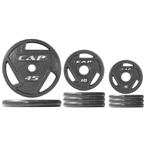 Image of CAP Barbell 2-Inch Olympic Cast Iron Plate Weight Set | 75-285 lbs | Multiple Options