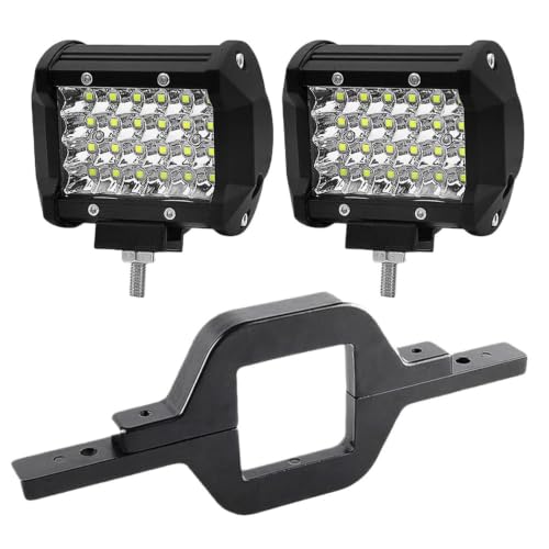 Phares avant barre lumineuse de travail LED 4 pouces 72W avec support d'attelage pour voiture