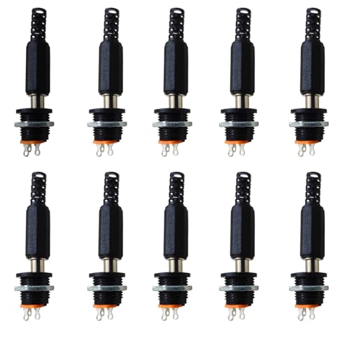 Image of 20 Pairs Solderless DC Power Connectors (5.5 x 2.1mm) - Male & Female Screw Nut Terminal Set