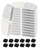 Haliya 24 Stück Ersatzfilter für TOPPLEE 2.8L Trinkbrunnen für Katze Kabellos, Katzen Trinkbrunnenfilter Set, 12 Edelstahl Katzenbrunnenfilter mit 12 Schaumstofffiltern (12+12)