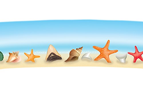 Tervis Shells on the Beach Tumbler with Wrap and Turquoise Lid 16oz Mug, Clear - Image 2