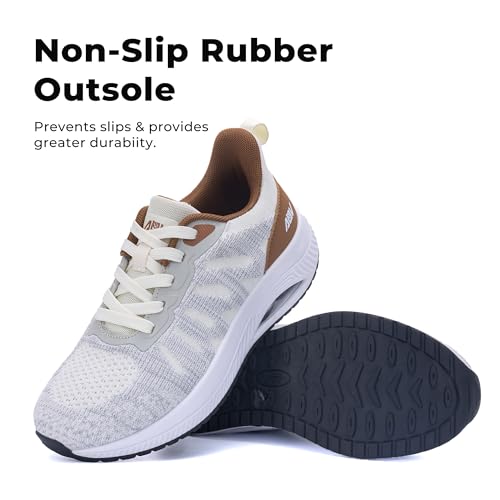 Image of QAUPPE Womens Walking Shoes with Arch Support Athletic Orthotic Sneakers for Women Foot Pain Relief