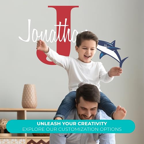 Vinilo decorativo tiburón personalizado 22x16 pulg miniatura 5