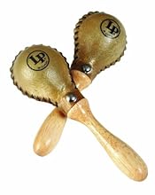 Miniature-maracas 5,75" tall Natural rawhide Comfortable wood handle Ideal for studio percussion recordings