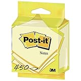 Post-it Notes, Jaune Canari, 1 Bloc, 76 mm x 76 mm, 450 Feuilles - Notes Autocollantes pour Prise de Notes, Listes de Tâches et Rappels
