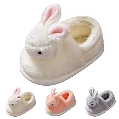 EnJoCho Little Kid Girl Sandals Fashion Autumn and Winter Boys and Girls Slippers Flat Bottom Lightweight (White, 6-12 Months)3