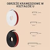 NUTKIT Samoprzylepna taśma w kształcie litery U, 18 mm x 4 m, biała, TPE, wodoszczelna