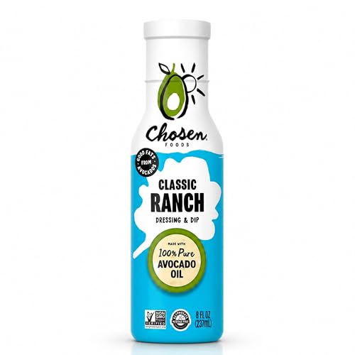 Chosen Foods Avocado Oil-Based Ranch Salad Dressing and Marinade, Keto Diet Friendly, Gluten & Dairy...