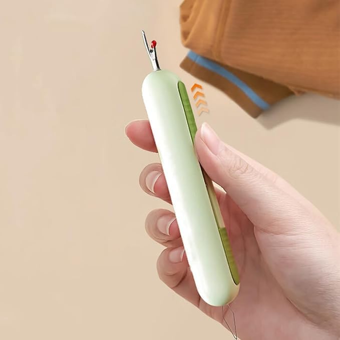 Tinkpin 2 in 1 Needle Threader Tool Set with 2 Needle, Sewing Needle Threader, DIY Needle Threader Hand Machine Sewing Tool with Seam Ripper for Sewing Crafting,Needle Thread Inserter 2