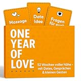 Wöchentliche Ideen für Paarzeit – Lustiges & Romantisches Geschenk zum Jahrestag, Hochzeitstag & Valentinstag – Für Ehemann, Ehefrau, Partner & Brautpaar – Enthält 52 Date Karten + 52 Bonus Karten