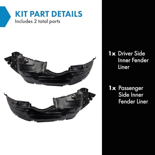 Image of TRQ Inner Fender Liner Set Compatible with 2001-2005 Toyota RAV4 TO1248113 TO1249113