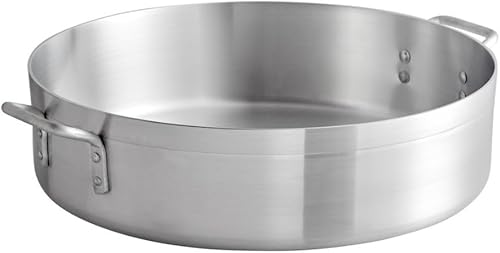 Miniatura 6 de Brasero de aluminio de 15 cuartos de galón con asas remachadas, peso medio, 0.157 in de grosor, utensilios de cocina perfectos para asar, saltear y