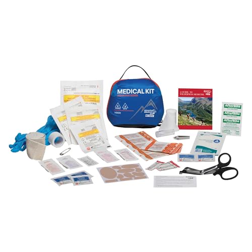 Adventure Medical Kits Mountain Series Medical Kit – Hiker – Emergency Medical First Aid Kit – For 2 People for 2 Days – Comes with a Trauma Pad, Medicine, Guide Book & More