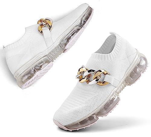 Image of LUCKY STEP Women Air Cushion Fashion Sneakers | Breathable Casual Comfortable Lightweight Walking Shoes