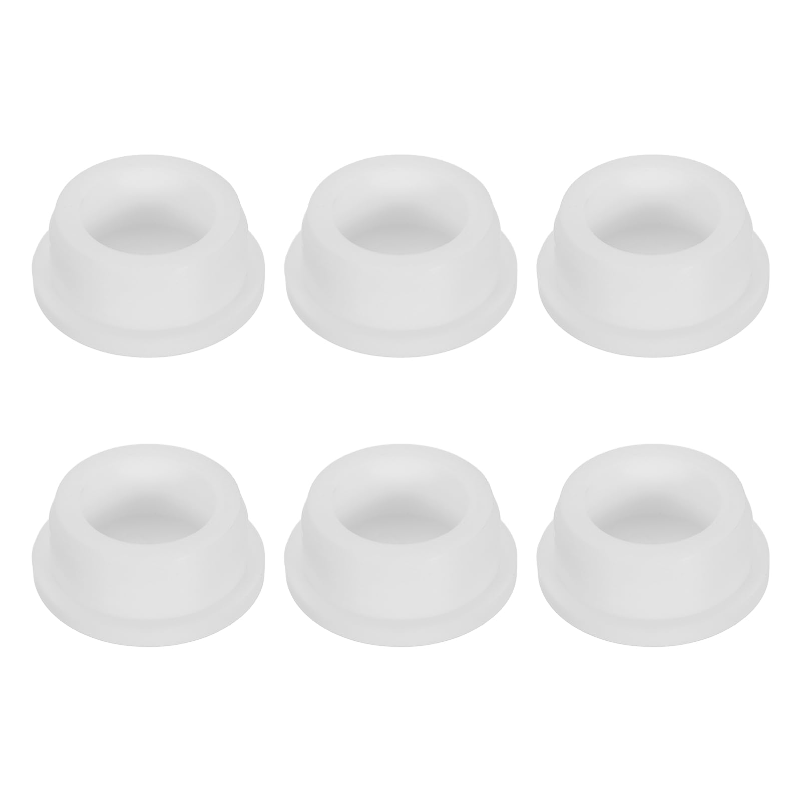 sourcing map 6Pcs White Plug Holes, Waterproof Rubber Button Plug for 34mm / 1.3" Hole Bottles Pipes End Caps Round Sealing Plugs Flexible Rubber Stoppers