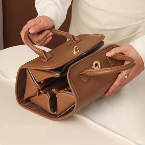 Trousse cosmétique enroulable avec compartiments étanches transparents et modulables - 3