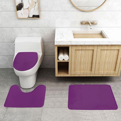 Tapis de salle de bain antidérapants violets pour une douche moderne - 4