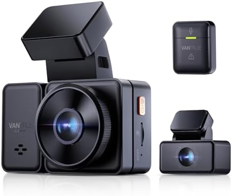 VANTRUE ドライブレコーダー 前後カメラ 小型 ドラレコ WiFi搭載 前後1944P録画 夜間暗視 WDR画像補正 500万画素 160度超広角 STARVIS IMX335 センサー GPS内蔵 Ｇセンサー 緊急録画 24時間駐車監視 動体検知 プリレコード機能 TELEC認証済 電波障害対策 LED信号機対策済 512GBカード対応(別売) E2