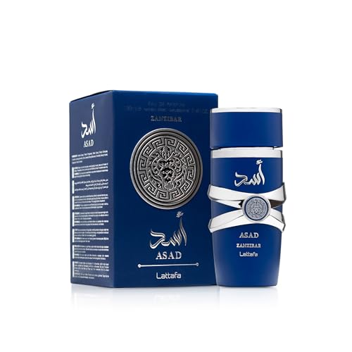 Image of Lattafa Asad Eau De Parfum 100ml Long Lasting Luxury Perfume Spray For Men | Premium Refreshing Oud and Musk Fragrances (Asad Zanzibar)