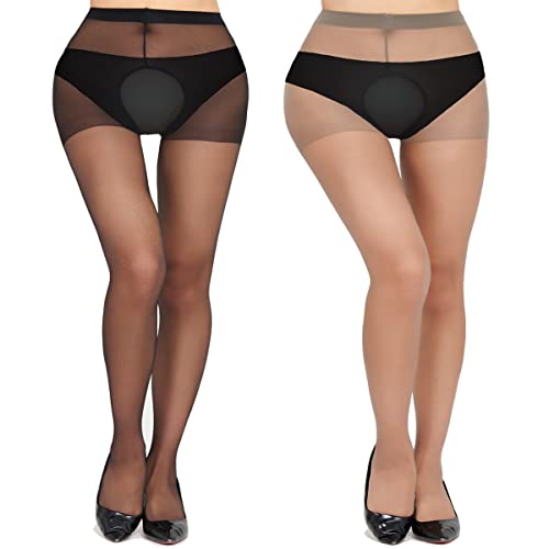 Image of Sexy Pantyhose for Women Thigh High Stockingssheer Control Top Pantyhose