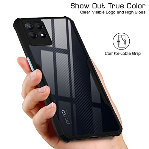 Image of Jkobi Back Cover Case for Realme Narzo 50 (Shockproof with Polycarbonate Clear Panel | Professional Black)