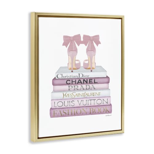 Image of Glam Heels Books Still Life, 24 x 30 Inch Canvas in Floater Frame
