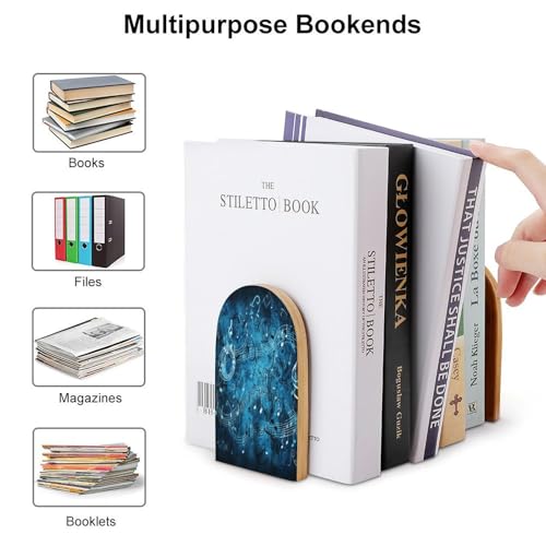 Sujetalibros de notas musicales de madera como regalo decorativo para músicos y profesores 4