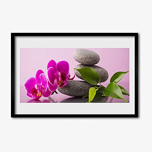 Affiche encadrée murale salon Tulup 60x40 cm cadre MDF image photo orchidée
