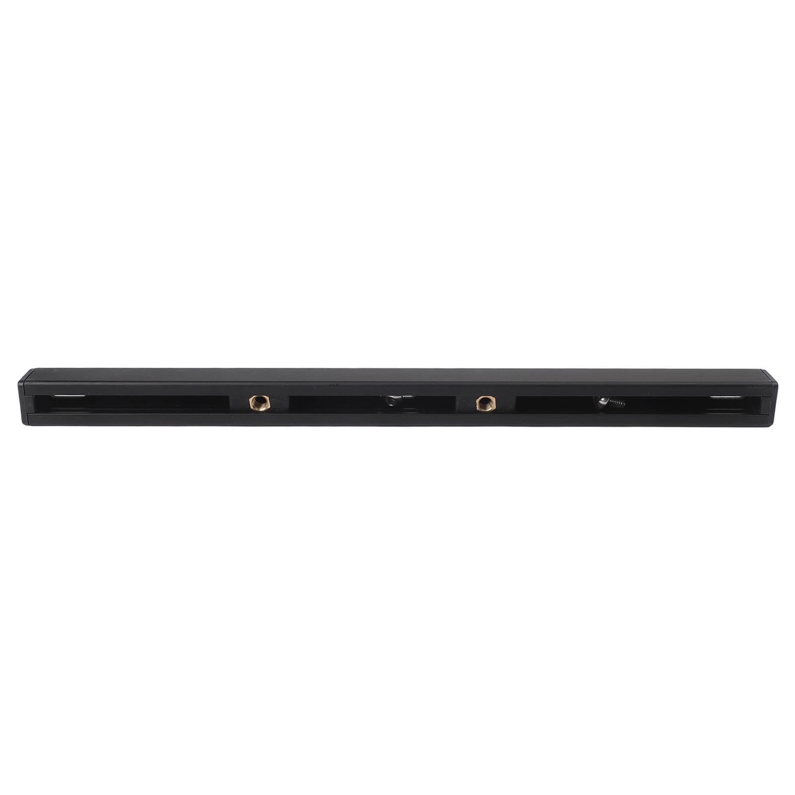 Binario di scorrimento laterale per kayak e canoe, 30 cm, nero, con dadi in rame da 6 mm e 2 cursori