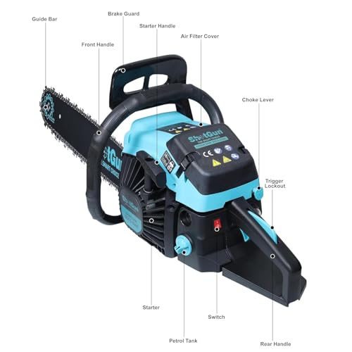 Image of SAURAN 58CC Chainsaw With 22 inch Guide Bar and Chain