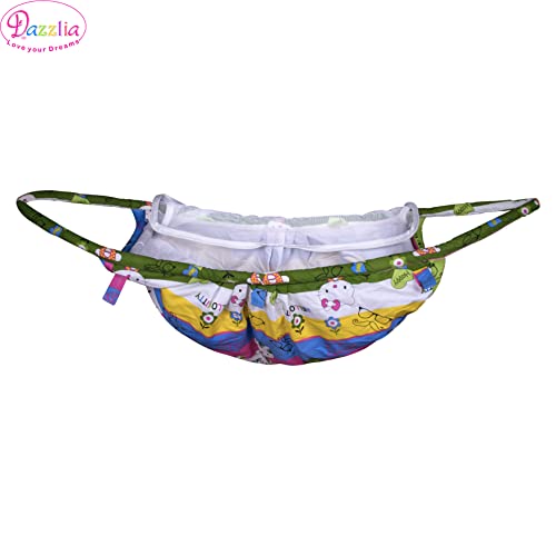 Image of Baby's Cotton Khoya Travelling Swing with Mosquito Net (Blue)