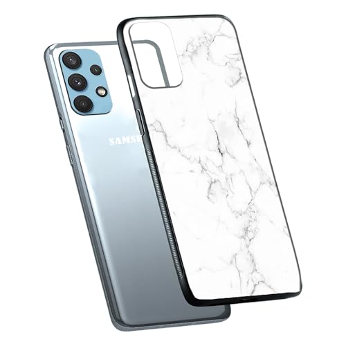 Image of COLORflow Back Cover Compatible with Samsung A23 4G / A23 5G | White Marble | Shockproof TPU Bumper Cover with Camera Protection Back Cover