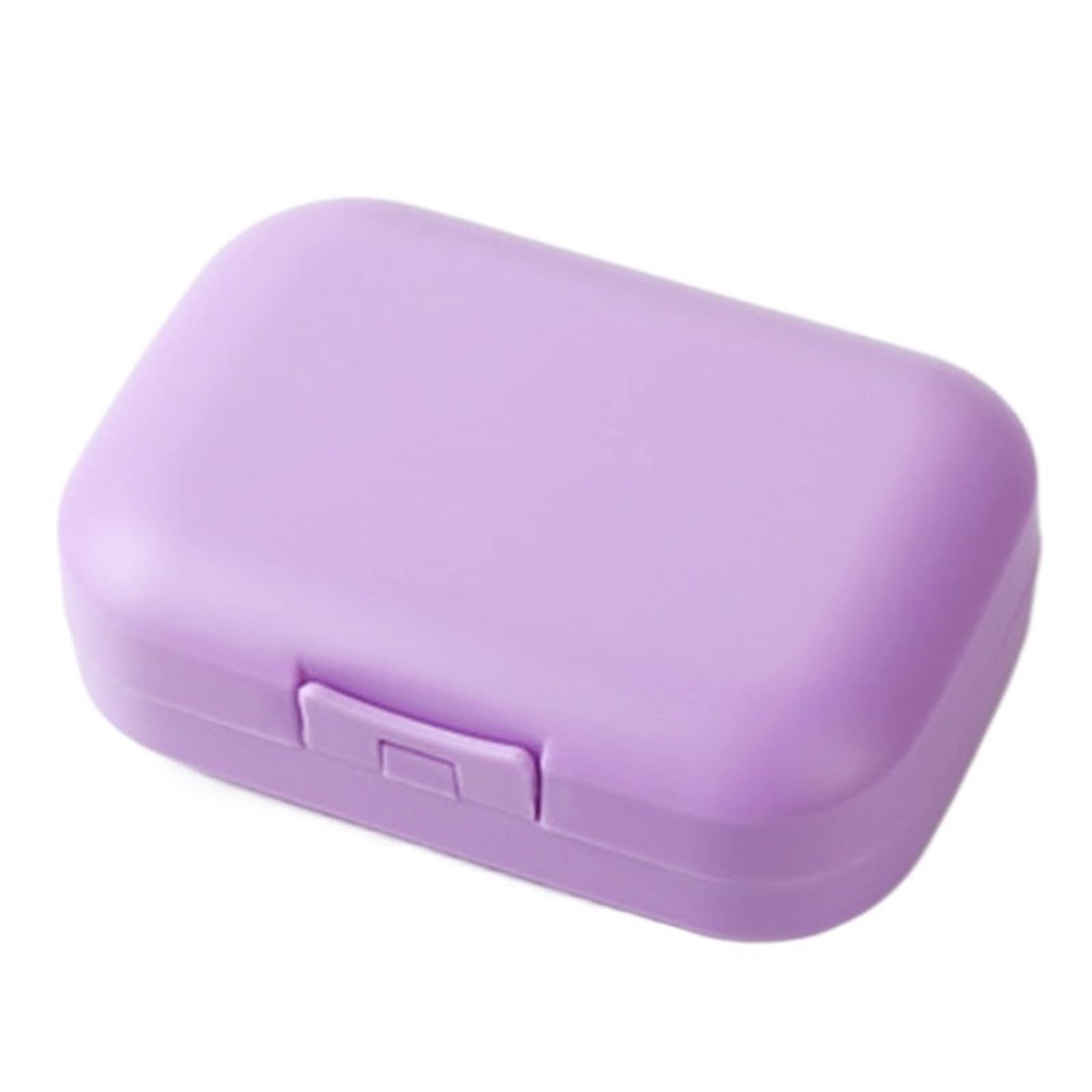 JINGYAN Soap Dishes Soap Box Case Dishes Waterproof Leakproof Cover Bathroom Accessories Toilet Laundry(Purple)